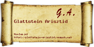 Glattstein Arisztid névjegykártya